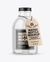 Clear Glass Water Bottle Mockup