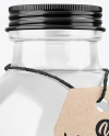 Clear Glass Water Bottle Mockup