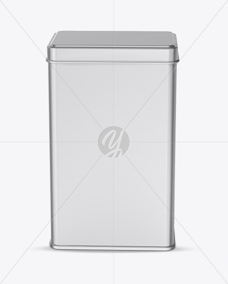 Metallic Tin Can Box Mockup