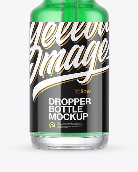 Clear Dropper Bottle Mockup