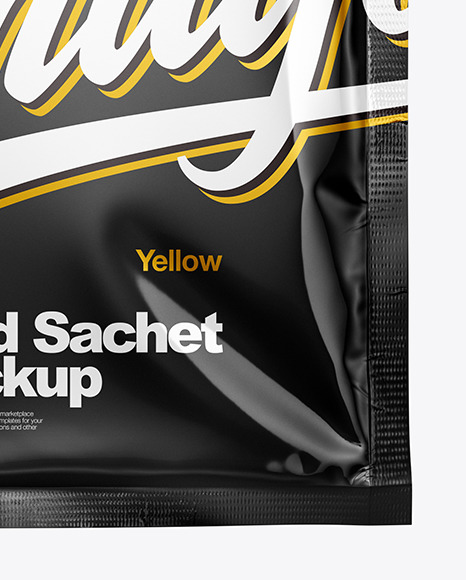 Glossy Sachet Mockup