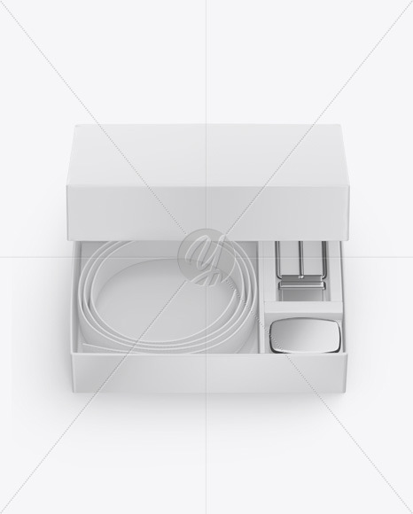 Glossy Belt Box Mockup