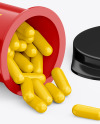 Glossy Pills Bottle Mockup