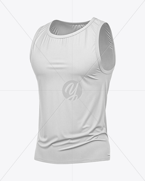 Men&#039;s Loose Fit Sleeveless Shirt Mockup