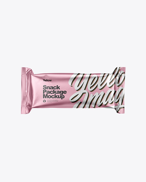 Matte Metallic Snack Bar Mockup - Chocolate bar mockup