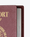 Glossy Leather Passport Mockup