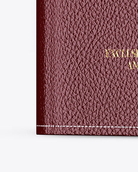 Glossy Leather Passport Mockup