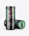 Two Glossy Metallic Cans Mockup