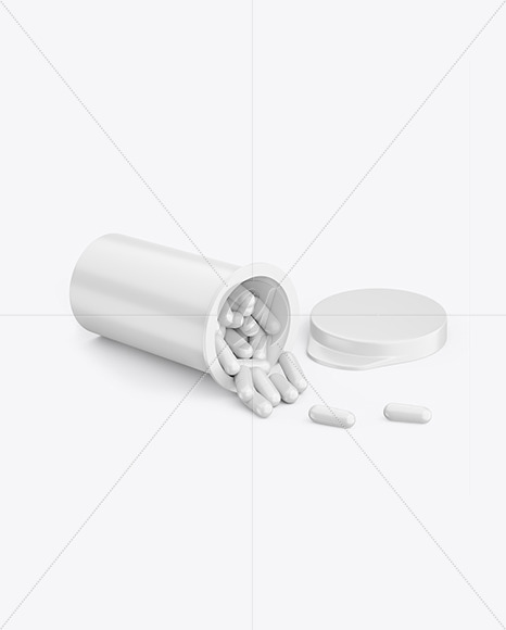 Matte Pills Bottle Mockup