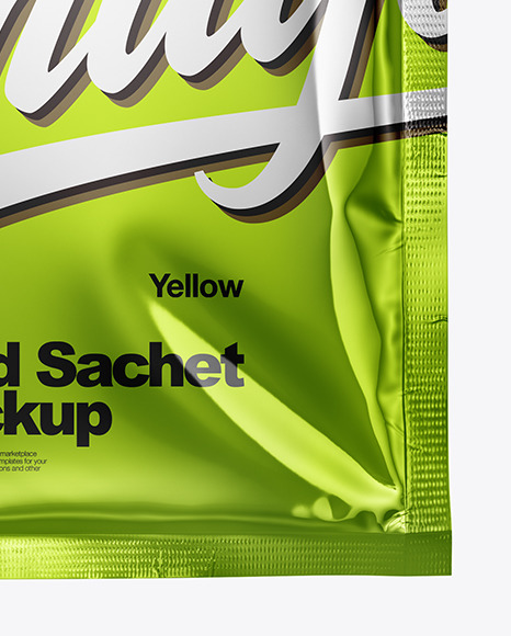 Metallic Sachet Mockup