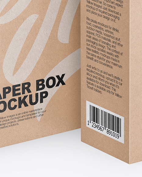 Two Kraft Boxes Mockup