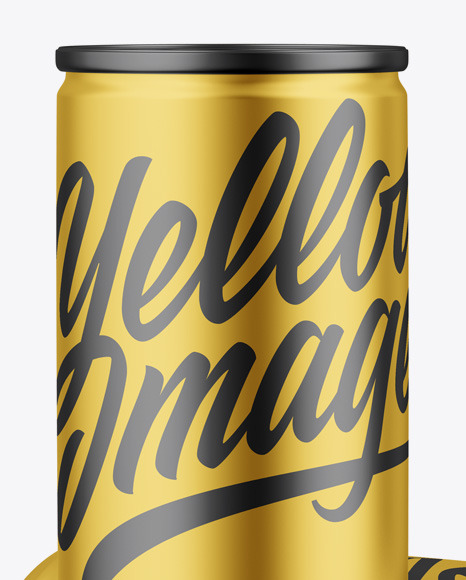 Two Matte Metallic Cans Mockup