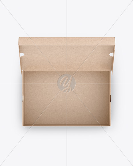 Opened Kraft Box Mockup Opened Kraft Box Mockup