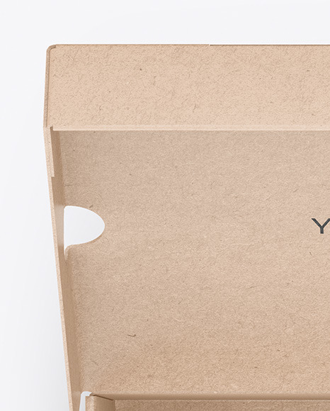 Opened Kraft Box Mockup Opened Kraft Box Mockup