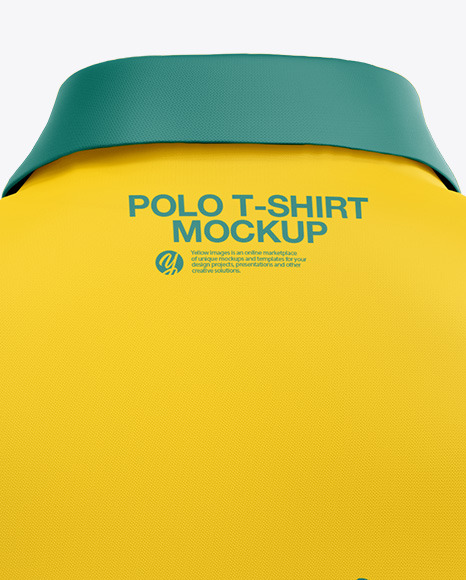 Men’s Polo T-shirt Mockup - Back View