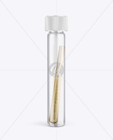 Glass Tube w/ Weed Joint Mockup