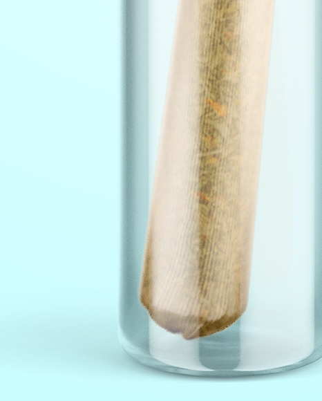 Glass Tube w/ Weed Joint Mockup