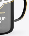 Glossy Enamel Cup Mockup
