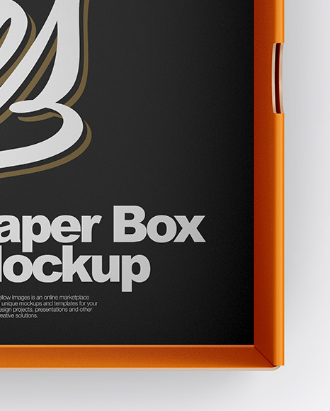 Opened Paper Box Mockup