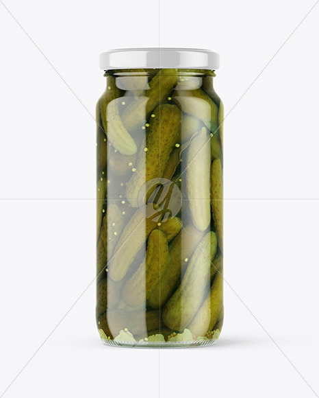 Pickled Cucumbers Jar Mockup