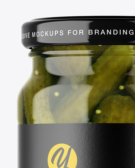 Pickled Cucumbers Jar Mockup