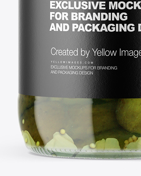 Pickled Cucumbers Jar Mockup