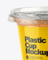 Plastic Cup w/ Sauce Mockup