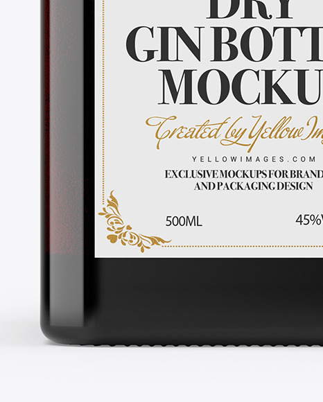 Dark Glass Bottle Mockup