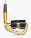 Golf Iron With Impact Improver Mockup - Back View Golf Iron With Impact Improver Mockup - Back View