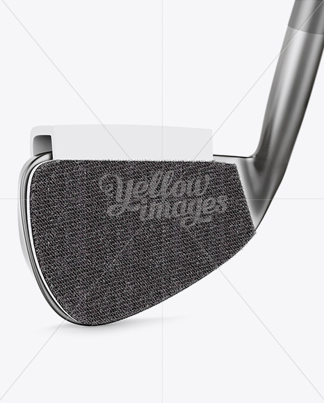 Golf Iron With Impact Improver Mockup - Halfside View - Free Download