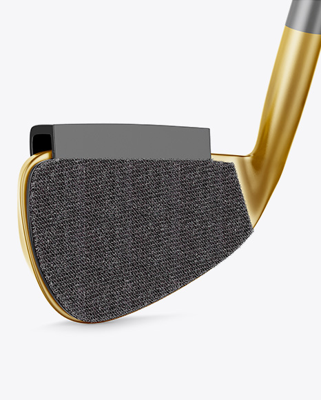 Golf Iron With Impact Improver Mockup - Halfside View - Free Download