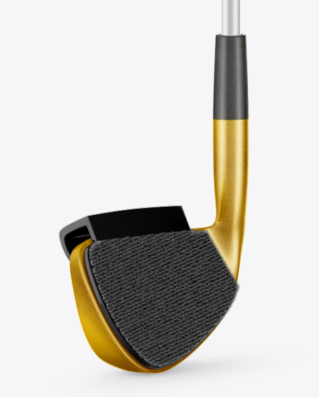 Golf Iron With Impact Improver Mockup - Halfside View - Free Download