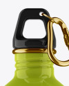 500ml Glossy Sport Bottle With Carabiner Mockup - Eye-Level Shot