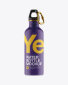 500ml Matte Sport Bottle With Carabiner Mockup - Eye-Level Shot