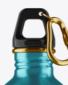 500ml Steel Sport Bottle With Carabiner Mockup - Eye-Level Shot