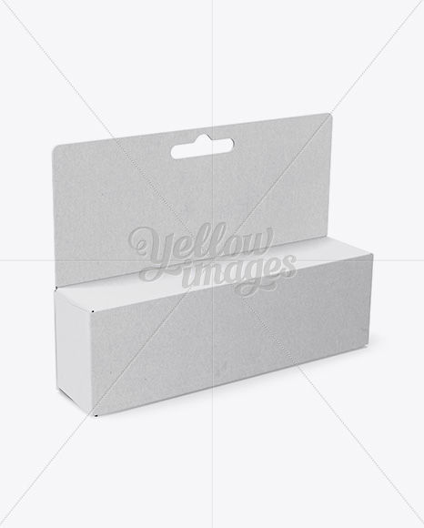 Paper Box Mockup - Halfside View
