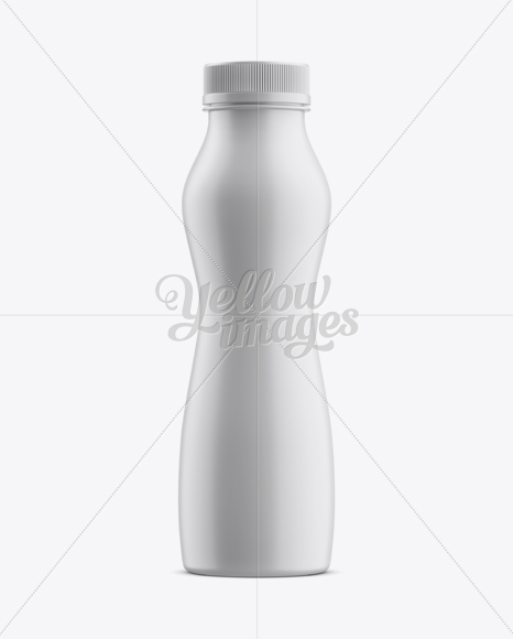 Matte Plastic Bottle Mockup - Front View