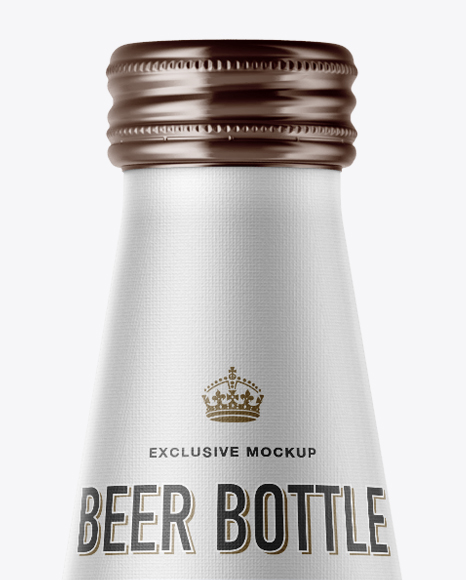 40oz Amber Glass Bottle with Red Ale Mockup