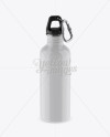 500ml Glossy Sport Bottle With Carabiner Mockup - High-Angle Shot