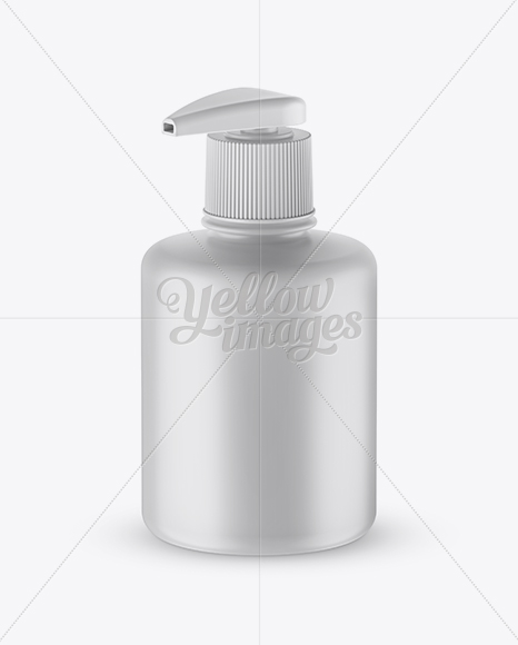 Matte Liquid Soap Bottle with Pump Mockup - Halfside View Matte Liquid Soap Bottle with Pump Mockup - Halfside View