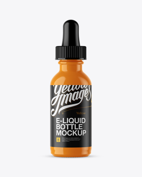 Ceramic E-Liquid Bottle Mockup