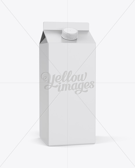 0.5 gal Milk Carton Mockup - Halfside View - Free Download Images High