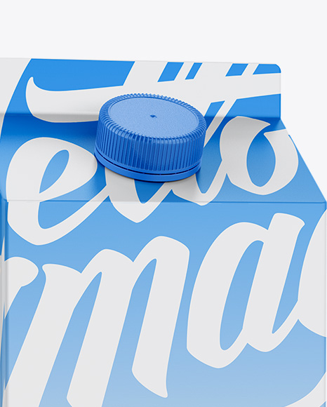 0.5 gal Milk Carton Mockup - Halfside View - Free Download Images High