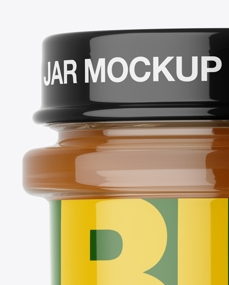 Nut Butter Glass Jar Mockup - Eye-Level Shot