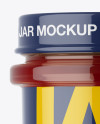 Glass Berry Jam Jar Mockup - Front View