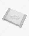 Glossy Square Chocolate Bar Mockup - Halfside View (High-Angle Shot)