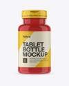 Glossy Pill Bottle Mockup - Front View