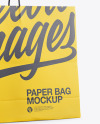 Paper Shopping Bag with Rope Handle Mockup - Halfside View