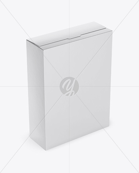 Paper Box Mockup - Half Side View