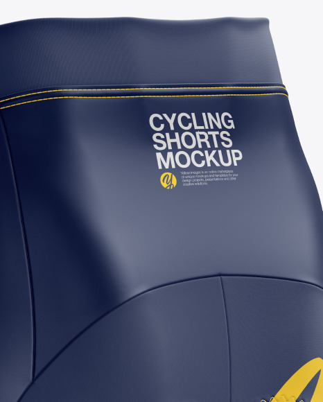 Women’s Cycling Shorts mockup (Back Half Side View)